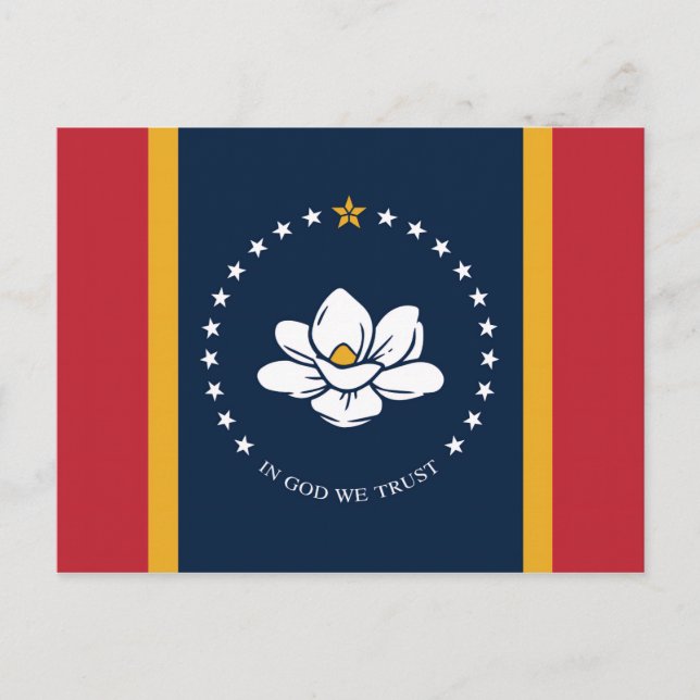 Carte Postale mississippi nouveau drapeau américain amérique mag (Devant)