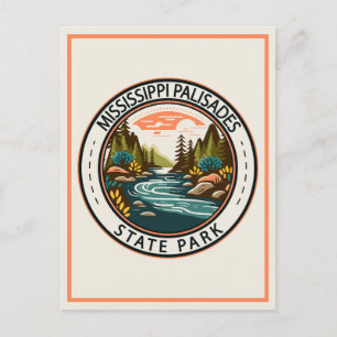 Carte Postale Mississippi Palisades State Park Badge Illinois