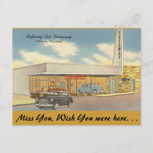 Carte Postale Mississippi, Safeway Cab Co., Vicksburg