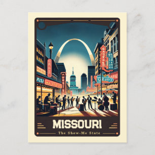 Carte Postale Missouri   Esprit patriotique Vintage