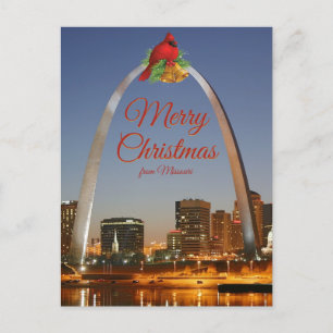 Carte Postale Missouri Gateway Arch Joyeux Noël