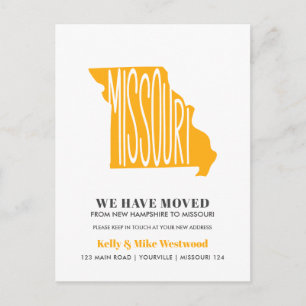 Carte Postale MISSOURI Nous avons déplacé Nouvelle adresse Nouve