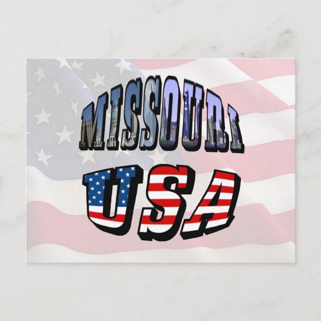 Carte Postale Missouri Picture et USA Text (Devant)