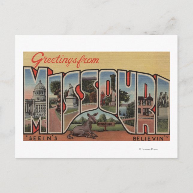 Carte Postale Missouri (Seein's Believin') - Grande Lettre (Devant)