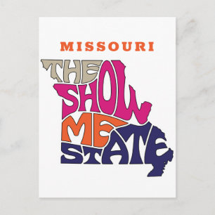 Carte Postale Missouri State Surnom Word Art
