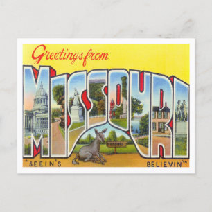 Carte postale Missouri Vintage Big Letters