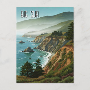 Carte Postale Misty Big Sur California Travel