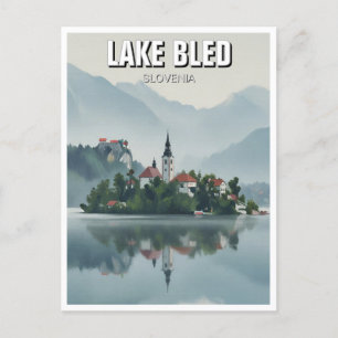 Carte Postale Misty Lake Bled Slovénie