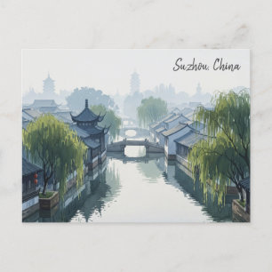 Carte Postale Misty Morning Suzhou China Travel