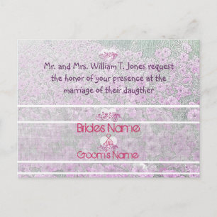 Carte Postale Misty Purple Petunias Mariage Invitation