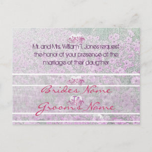 Carte Postale Misty Purple Petunias Mariage Invitation