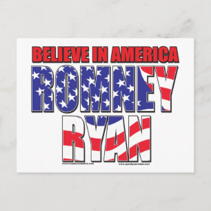 Carte Postale Mitt Romney et Paul Ryan