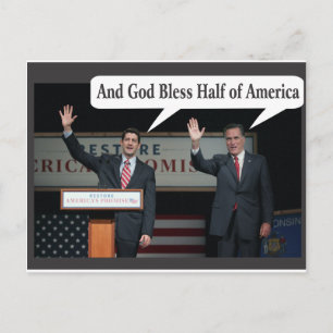 Carte Postale Mitt Romney vous déteste 47% Voter pour Barack Oba