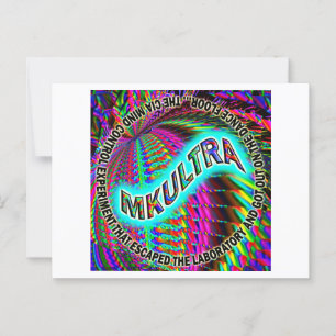Carte Postale MKULTRA - s'est échappé du laboratoire...