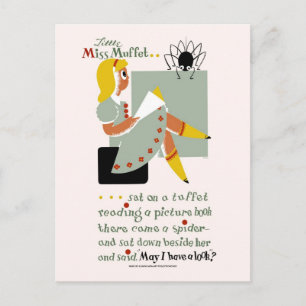 Carte Postale Mlle Muffet. 1940 lecture affiche de promotion