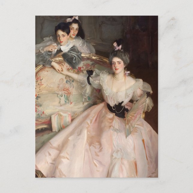 Carte Postale Mme Carl Meyer et ses enfants par Singer Sargent (Devant)