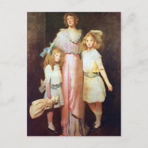 Carte Postale Mme Daniels avec deux enfants