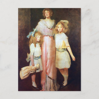 Carte Postale Mme Daniels avec deux enfants