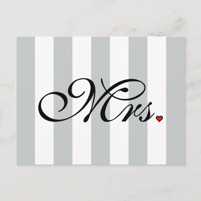 Carte Postale Mme Femme Mariée Cliquer pour Customiser des bande (Devant)