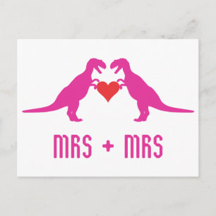 Carte Postale Mme+Mme- L'amour est l'amour des dinosaures