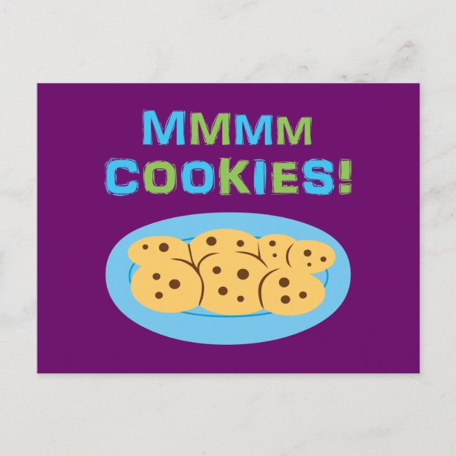Carte Postale Mmmm Cookies ! (Devant)