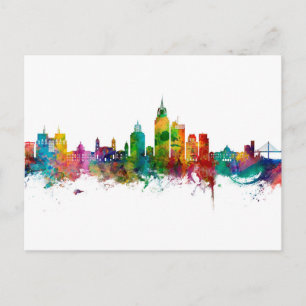 Carte Postale Mobile Alabama Skyline