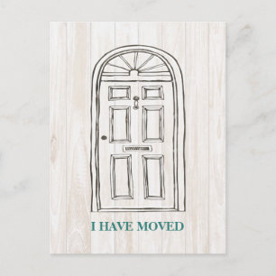 Carte postale mobile de faire-part de porte