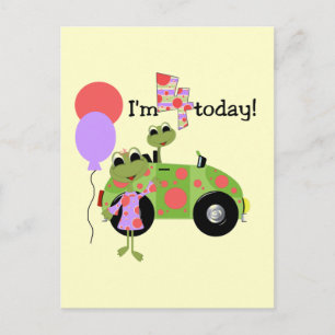 Carte Postale Mod Frogs 4th Birthday Tshirts et cadeaux