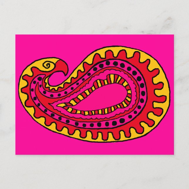 Carte Postale Mod Paisley (Devant)