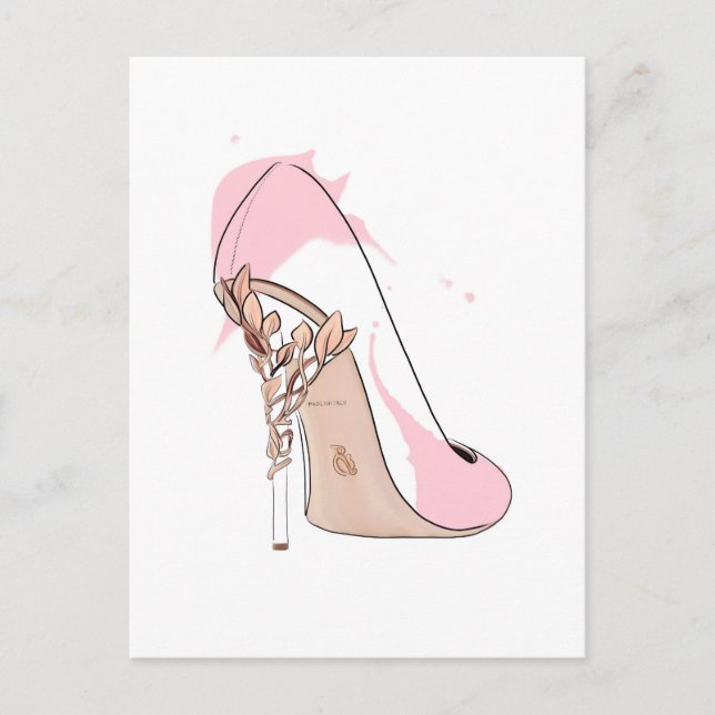 Carte Postale Mode blonde fille cheveux (Devant)