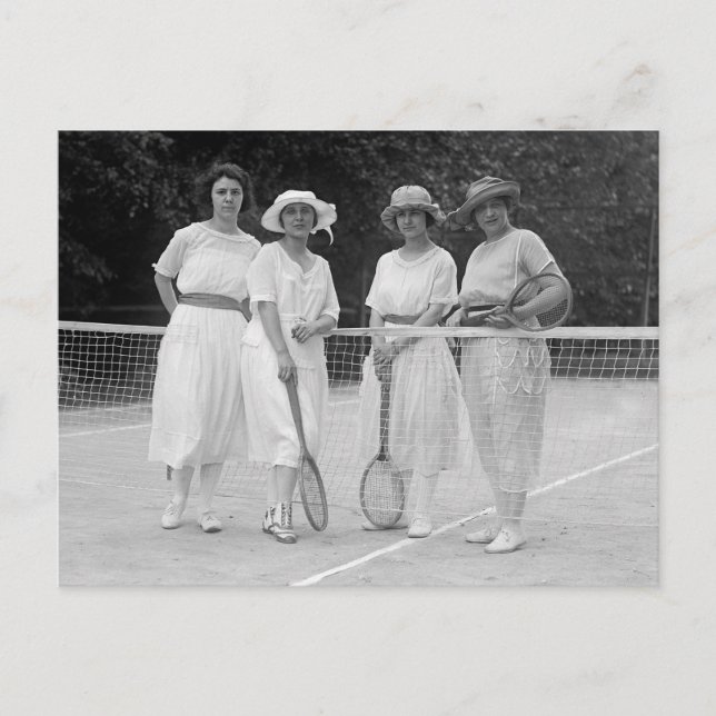 Carte Postale Mode de tennis des années 1920 (Devant)