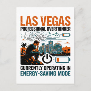 Carte Postale Mode d'économie d'énergie pour surmené à Las Vegas