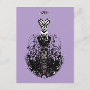 Carte Postale Mode Diva Retro Robe Vintage Couleur personnalisée