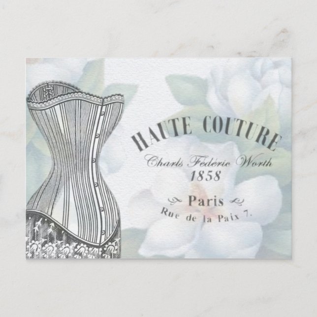 Carte Postale Mode Haute Couture vintage (Devant)