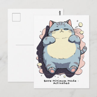 Carte Postale Mode Minimum Activé – Humeur Relatable
