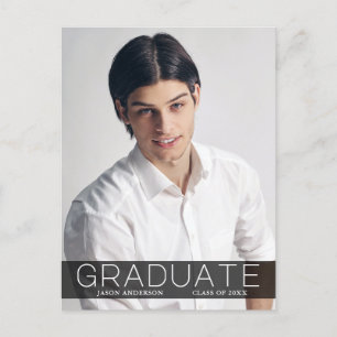 Carte Postale Mode moderne 1 Photo Faire-part diplômée