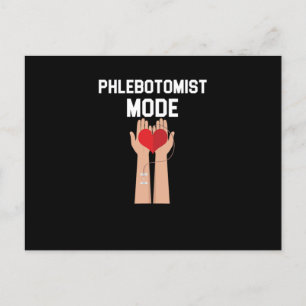 Carte Postale Mode Phlebotomiste Sang Phlebotomie Syringe Cadeau