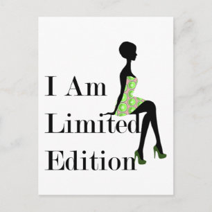 Carte Postale Mode Silhouette I Am Limited Edition Citation