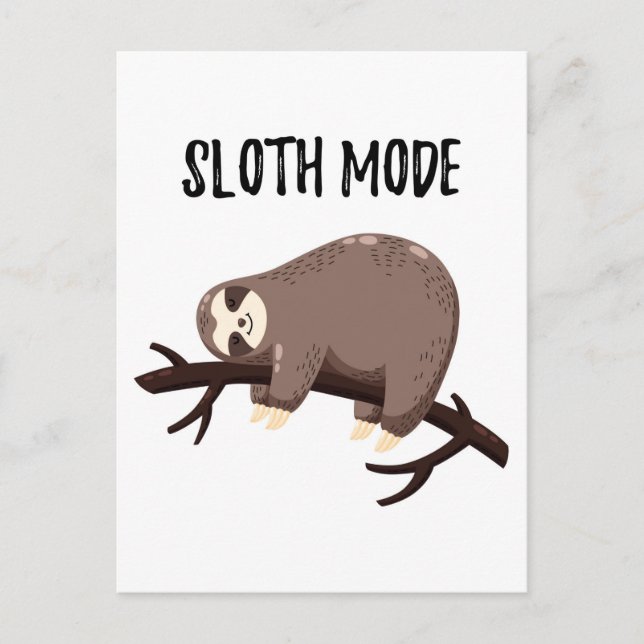 Carte Postale Mode Sloth (Devant)