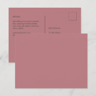 Carte Postale Modèle couleur Dusty Rose