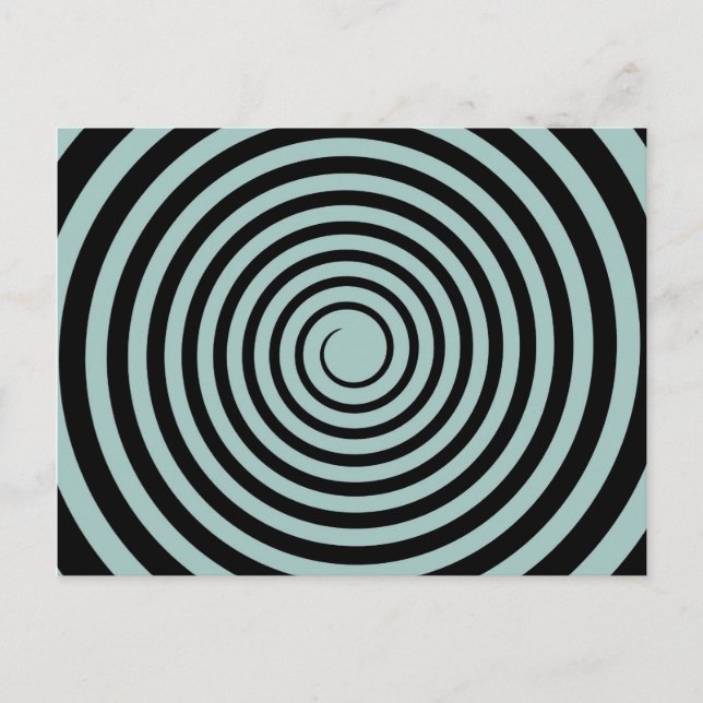 Carte Postale Modèle Customisé Dusk Blue & Black Spiral (Devant)