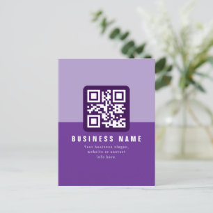Carte Postale Modèle de code QR moderne modifiable Purples