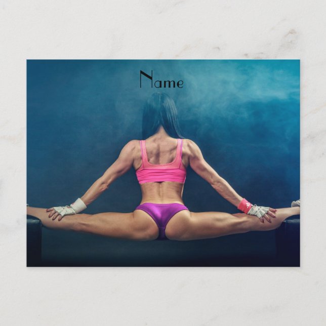 Carte Postale Modèle de condition physique féminine Split Thunde (Devant)