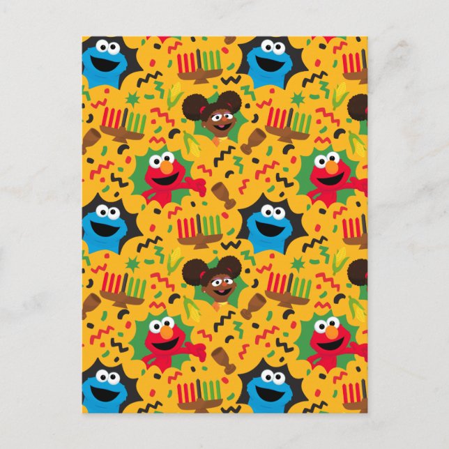 Carte Postale Modèle de Kwanzaa de Sesame Street (Devant)