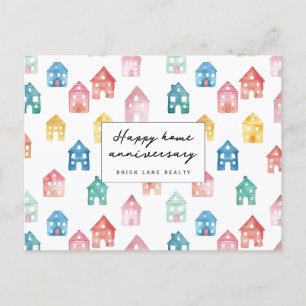 Carte Postale Modèle de maison mignonne pour l'anniversaire de l