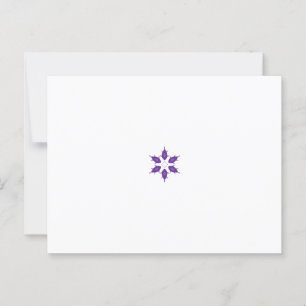 Carte Postale Modèle de mandala floral violet stylisé sur un noi