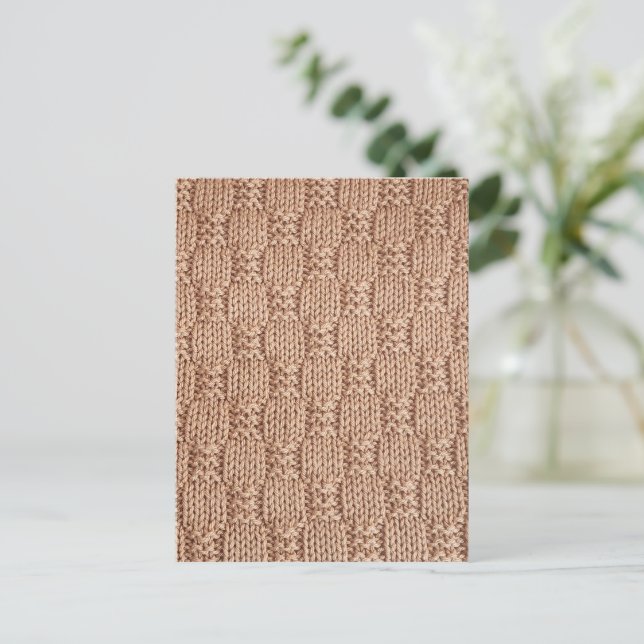 Carte Postale Modèle de point de tricot à bulles par Shirley Tay (Debout devant)