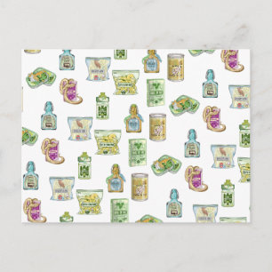 Carte Postale modèle de potion de sorcière double double 