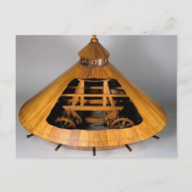 Carte Postale Modèle de reconstruction du design de da Vinci (Devant)
