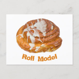 Carte Postale Modèle de rouleau de cannelle à pain
